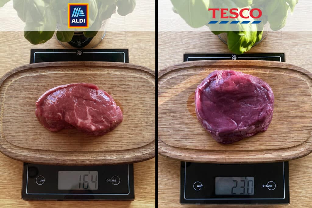 steak compare weight