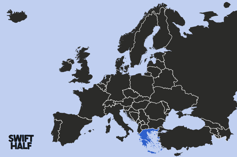 Europe map quiz Greece