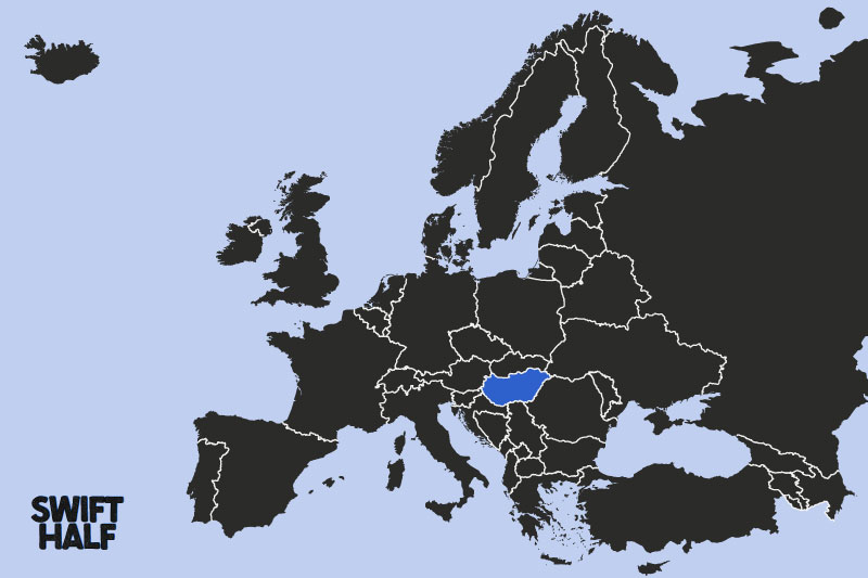 Europe map quiz Hungary